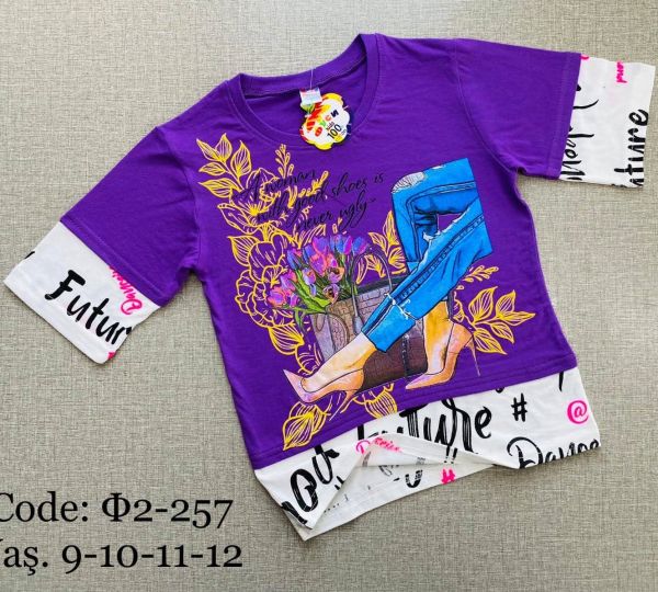 T-shirt for teenage girls 9-12 FUSI