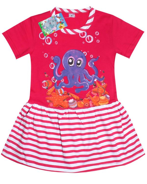 Dress for girls 3-7 Sladik Mladik octopus