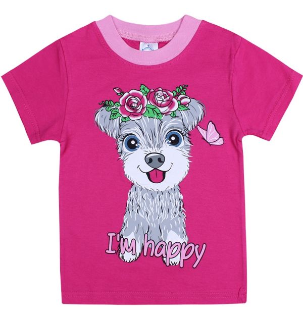 T-shirt for girls 1-4 BONITO puppy