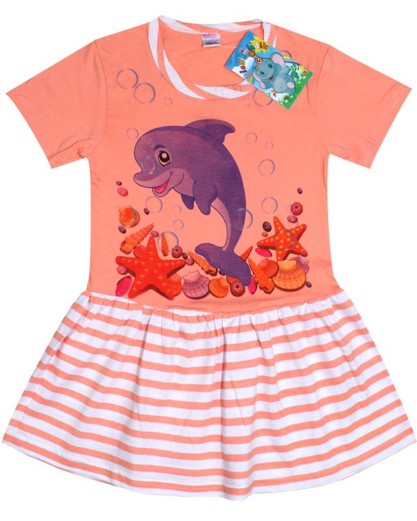 Dress for girls 3-7 Sladik Mladik dolphin